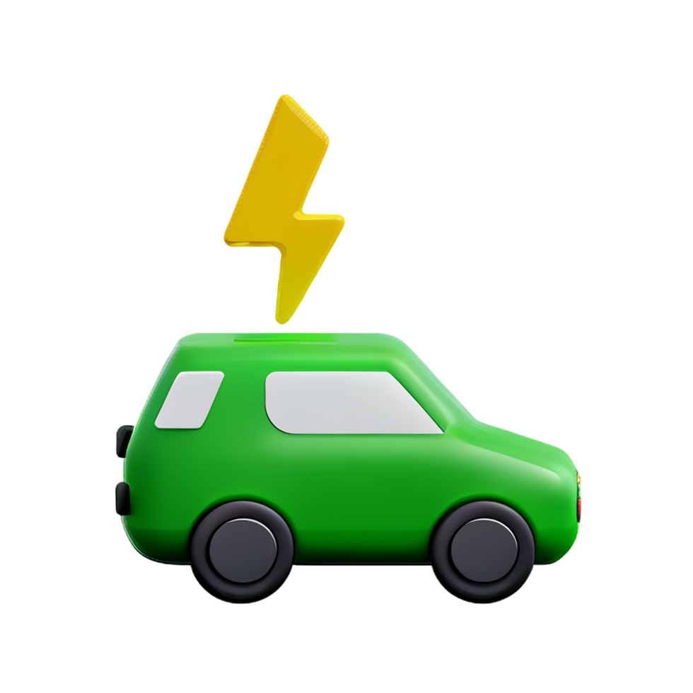 electric car charging station 3d energy icon png