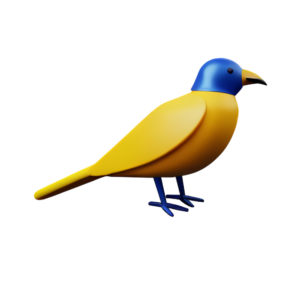 beautiful birds 3d icon illustration png