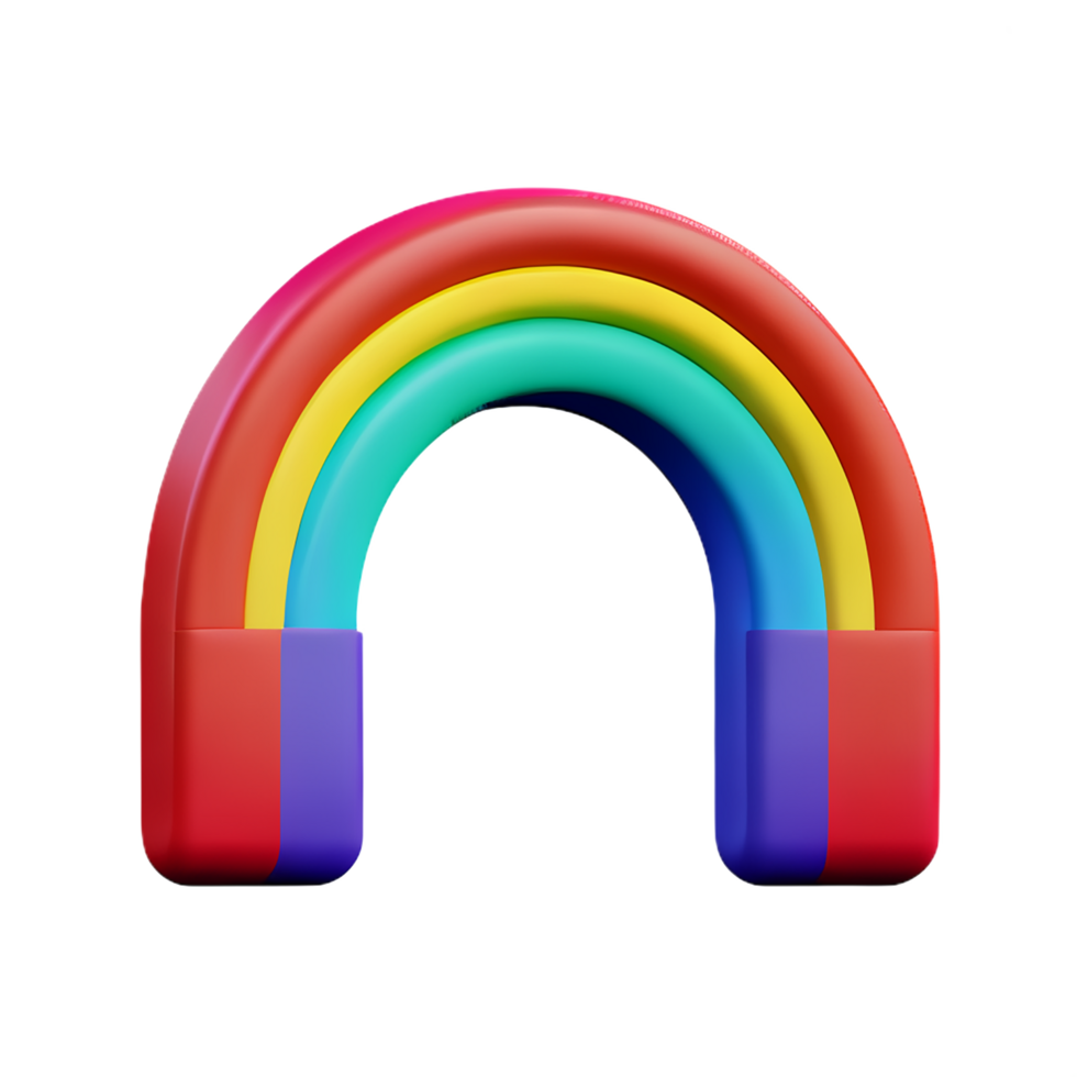 rainbow 3d icon illustration png