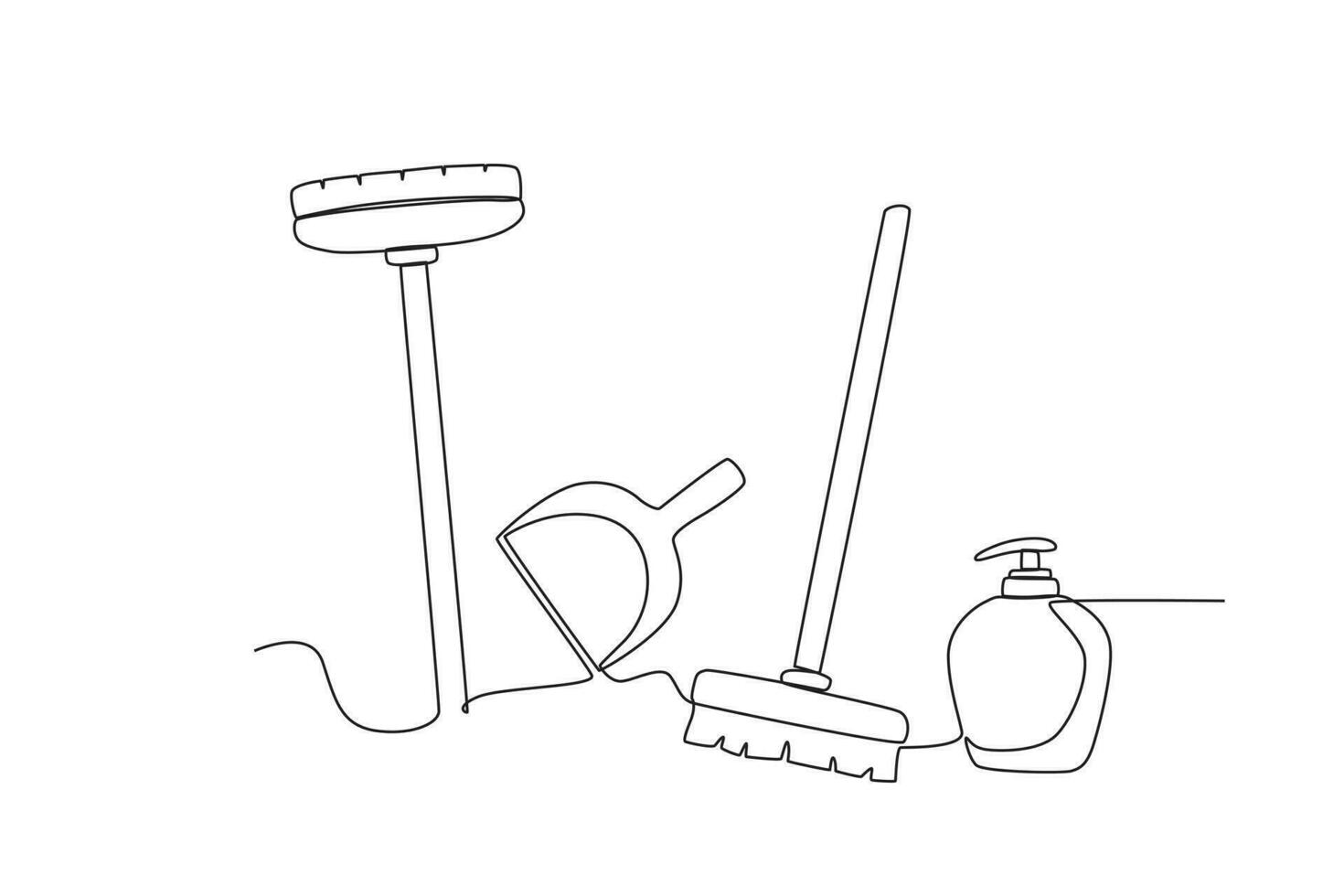 A set of cleaning tools vector