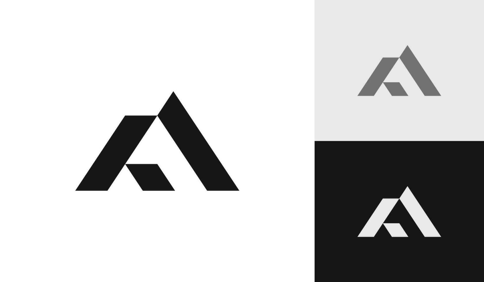 Geometric letter A initial monogram logo design vector
