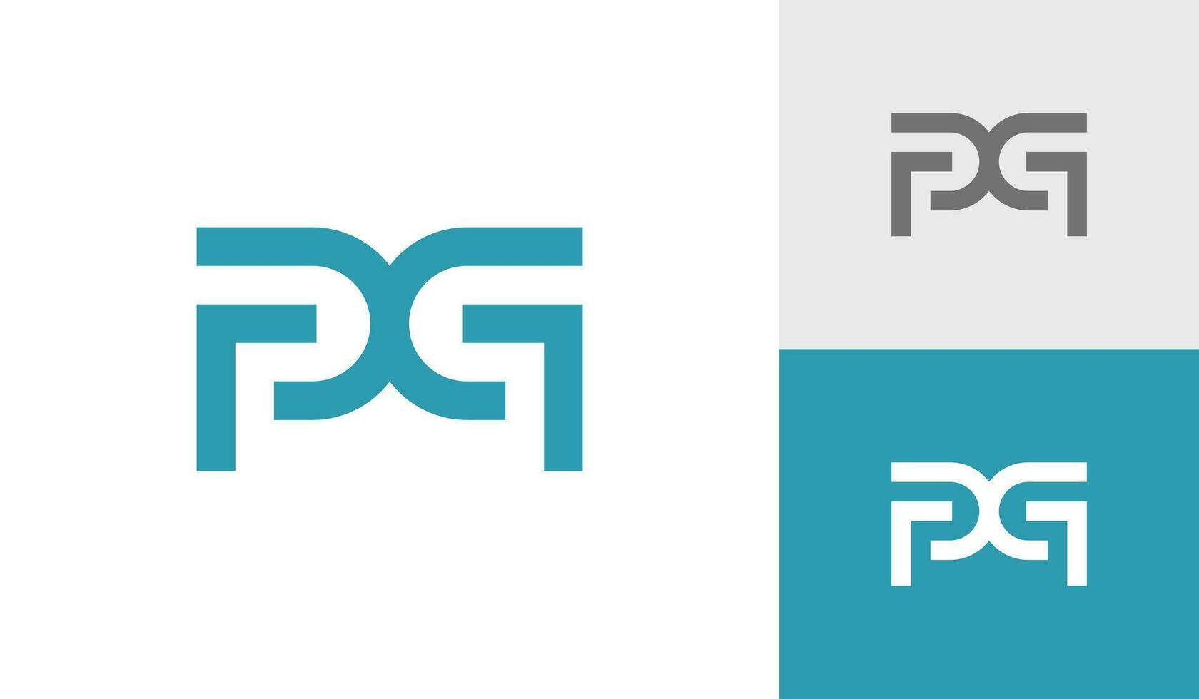 Letter PG initial monogram logo design vector