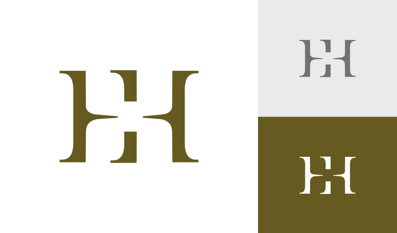Letter EH initial monogram logo design vector