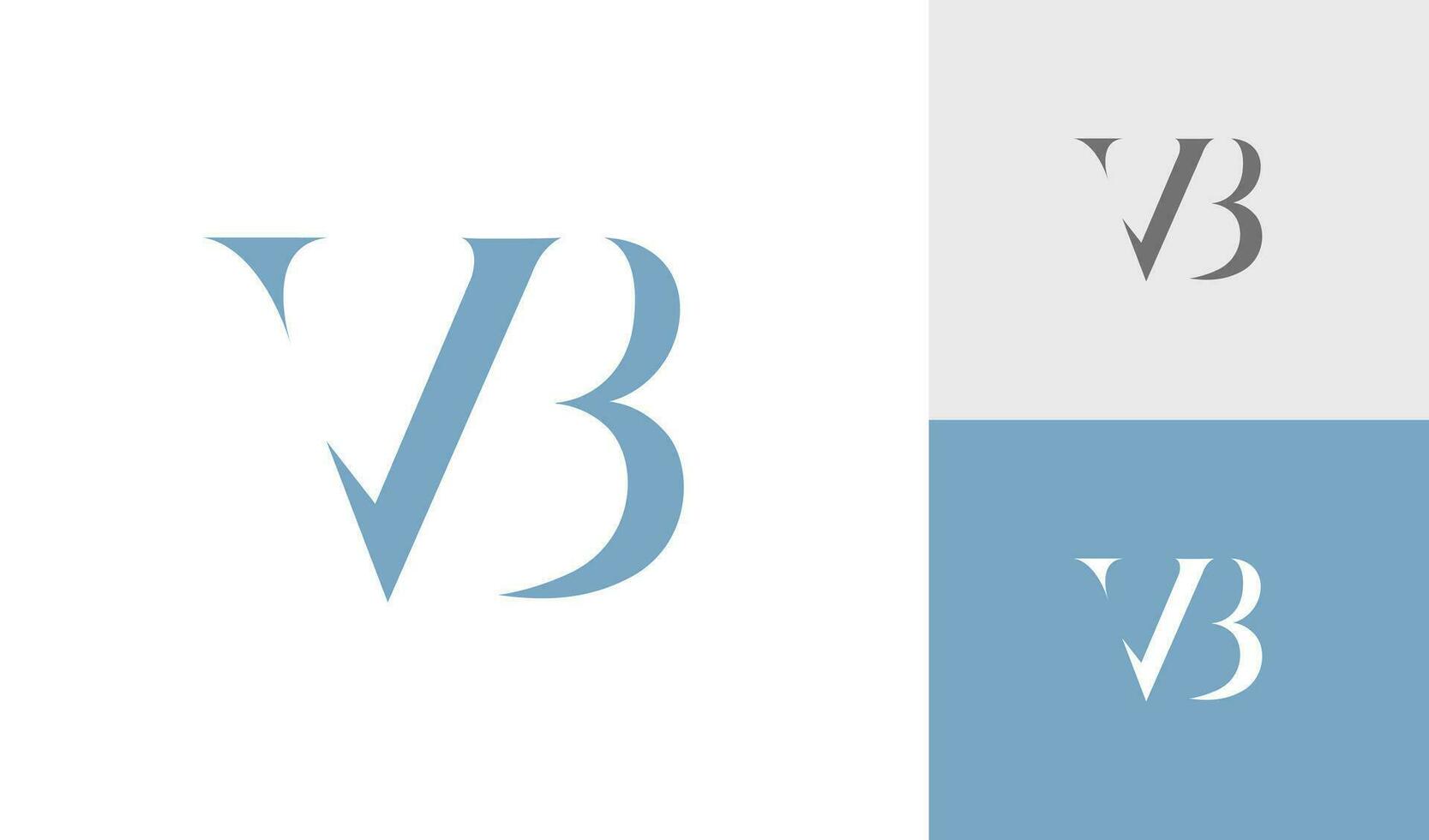 Letter VB initial monogram logo design vector