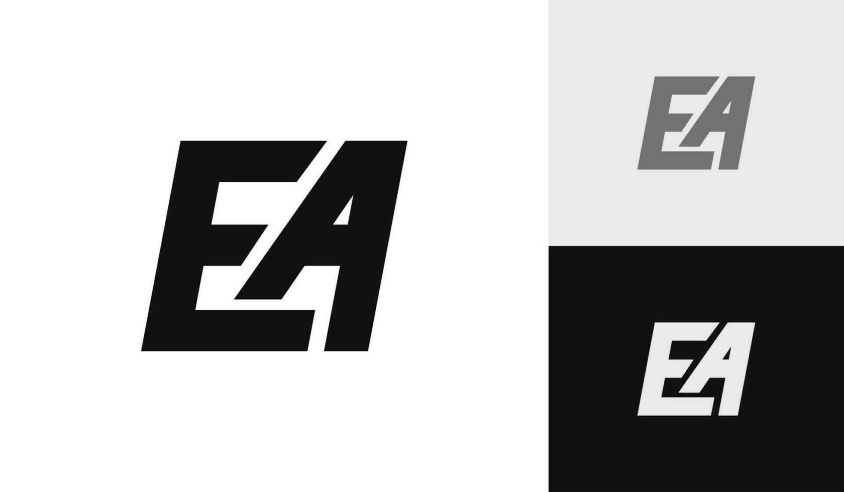 Letter EA initial monogram logo design vector