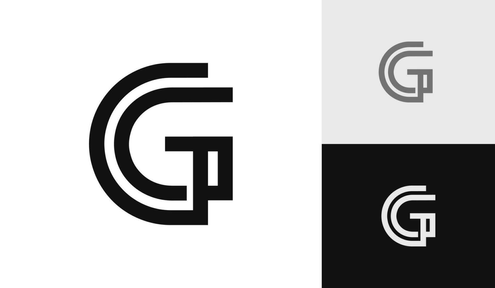 Letter GG initial monogram logo design vector
