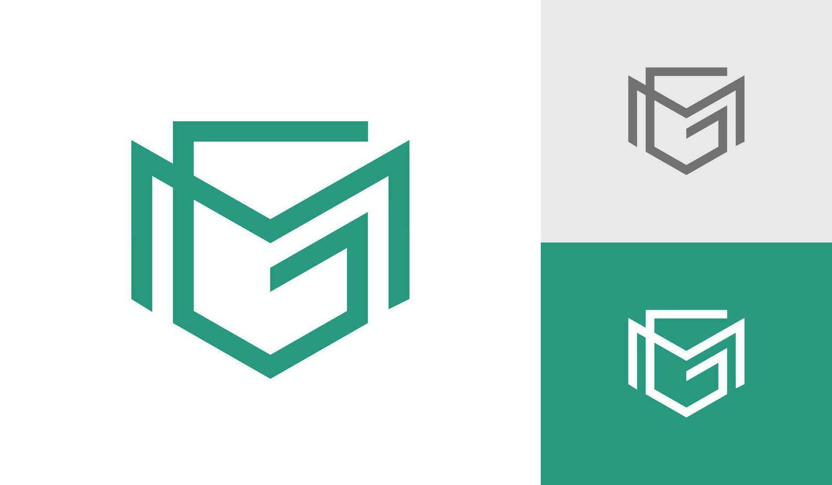 Letter MG initial monogram logo design vector