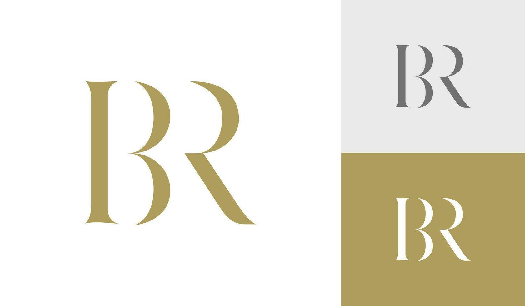 Letter BR initial monogram logo design vector