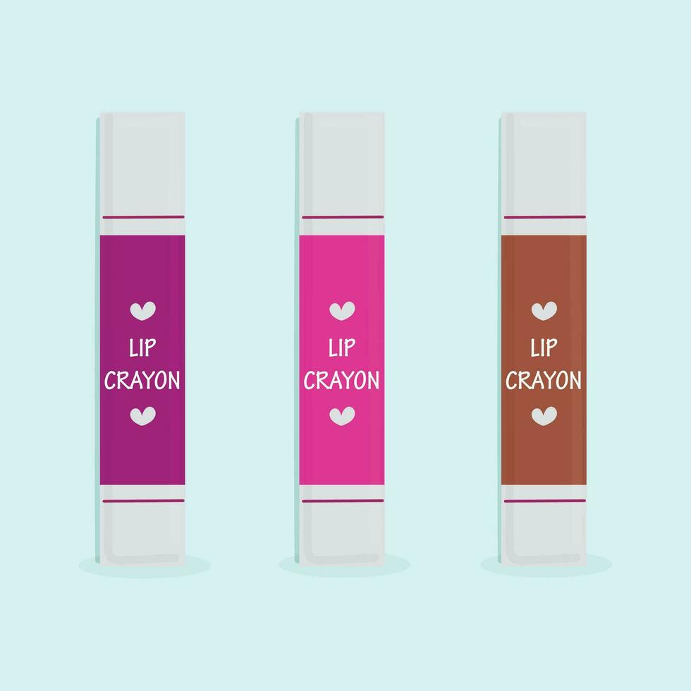 Lip Crayons Set vector