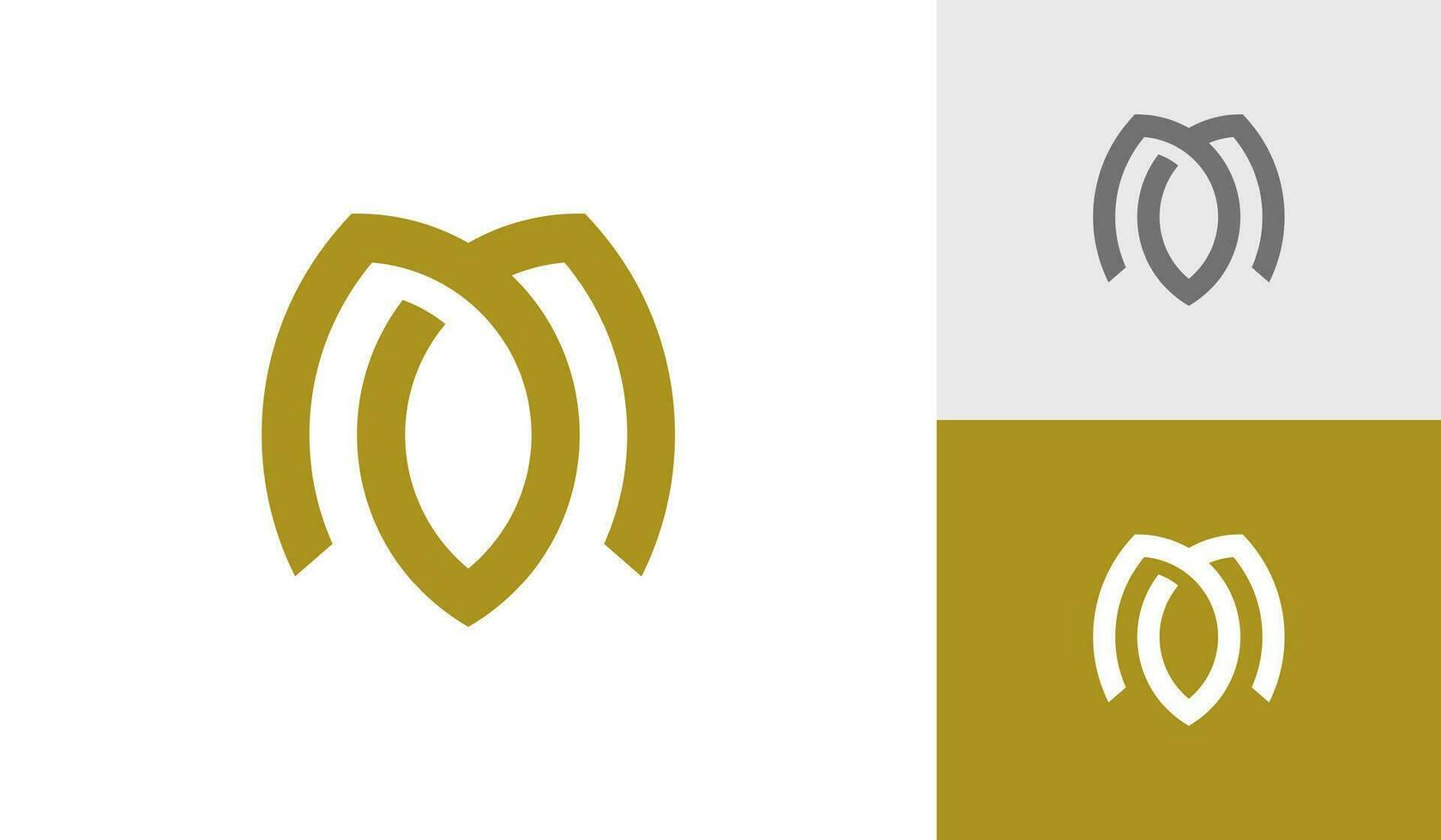 letra metro inicial monograma con flor forma logo diseño vector