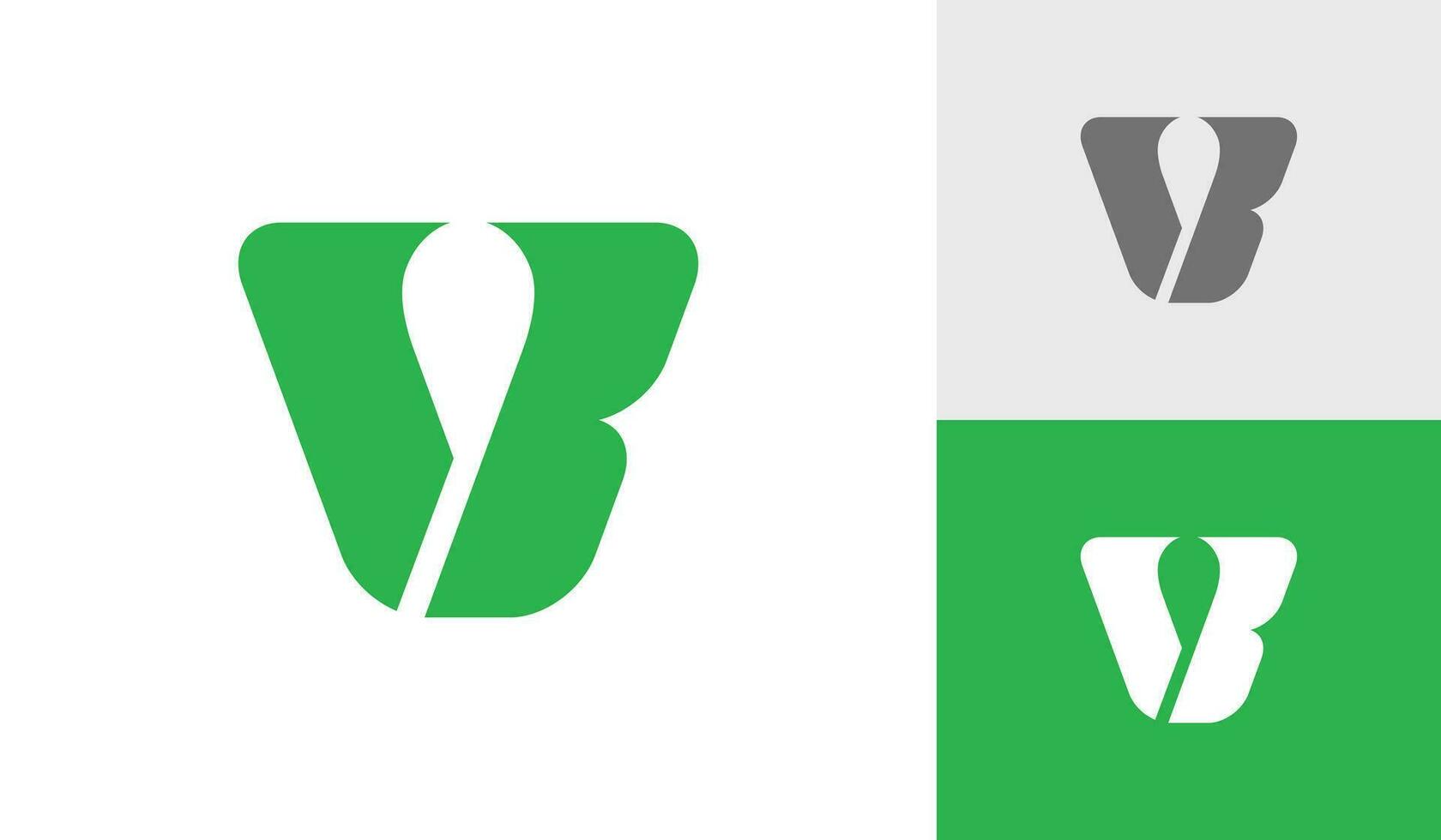 Letter VB initial monogram logo design vector