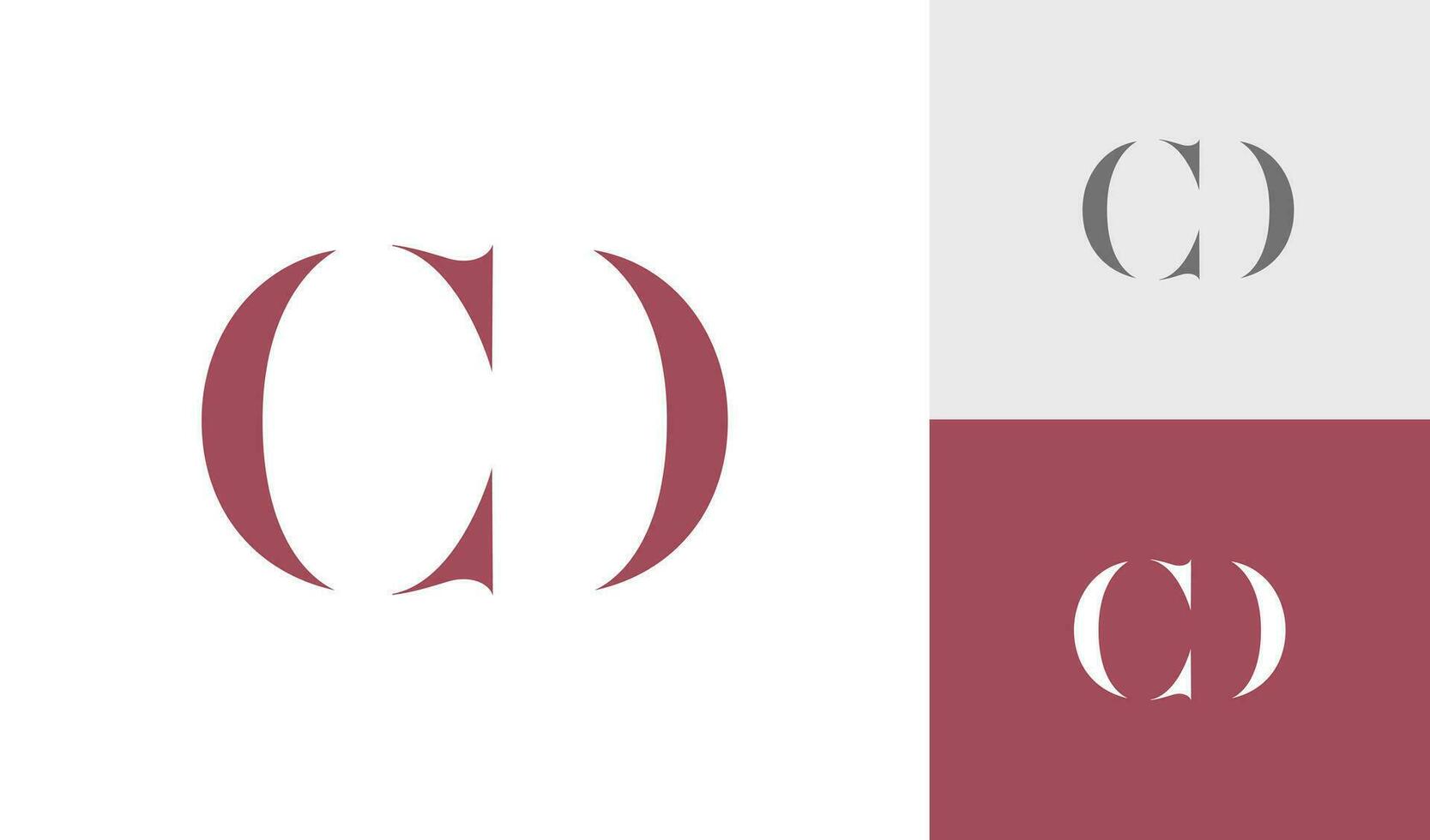 Letter CD initial monogram logo design vector