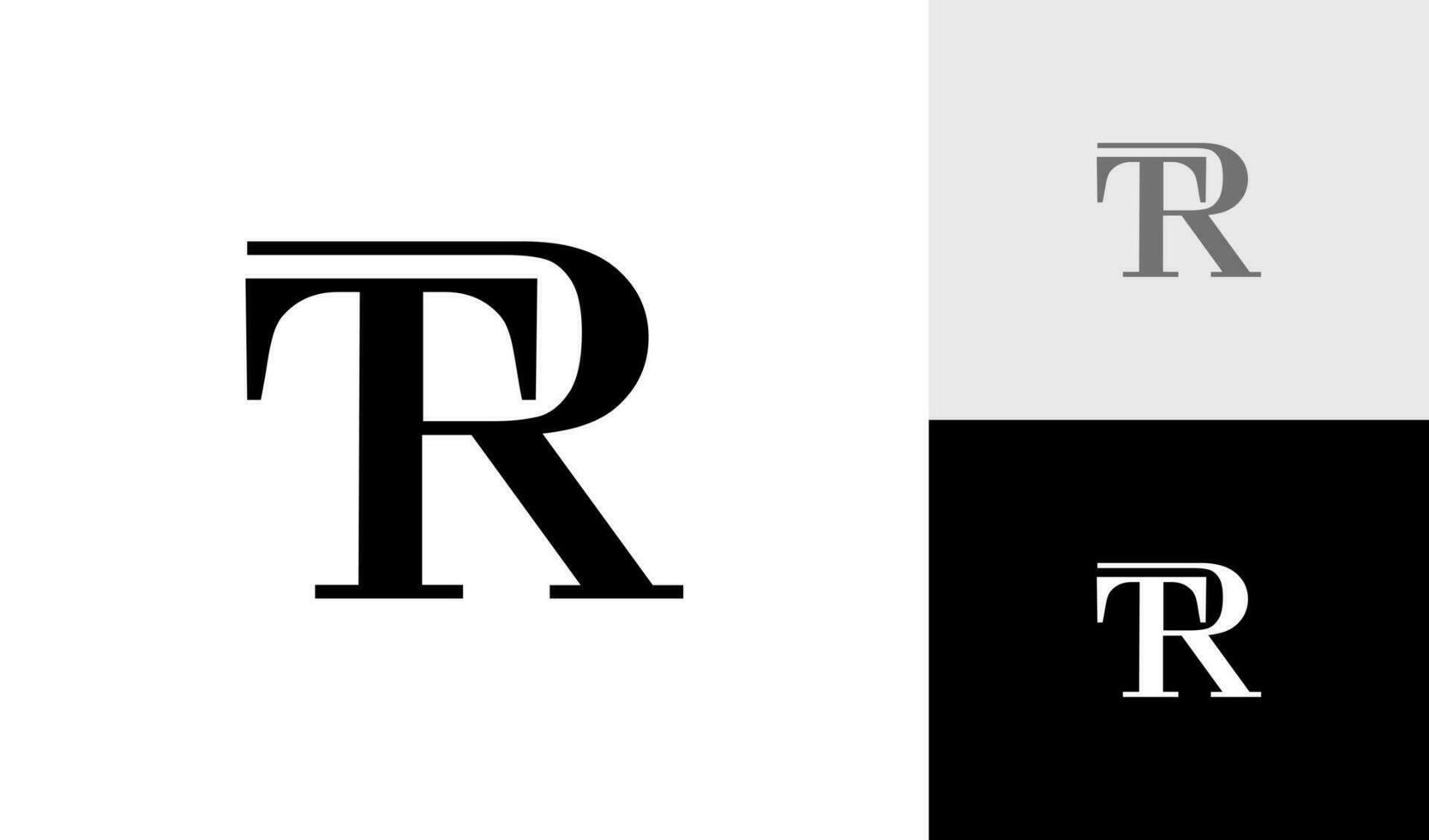 letra tr inicial monograma logo diseño vector