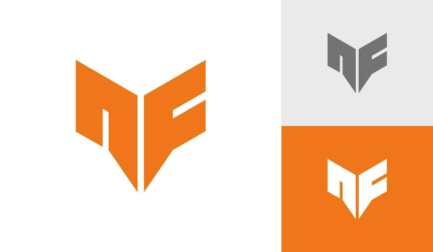 Letter NF initial monogram logo design vector
