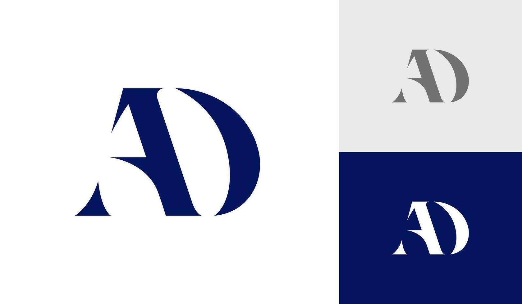 Letter AD initial monogram logo design vector