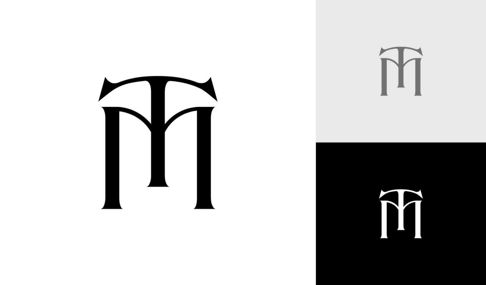 Letter TM initial monogram logo design vector