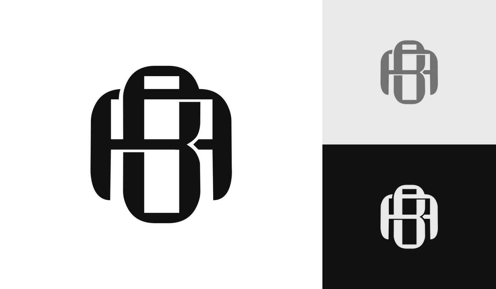 Letter BA or AB initial monogram logo design vector