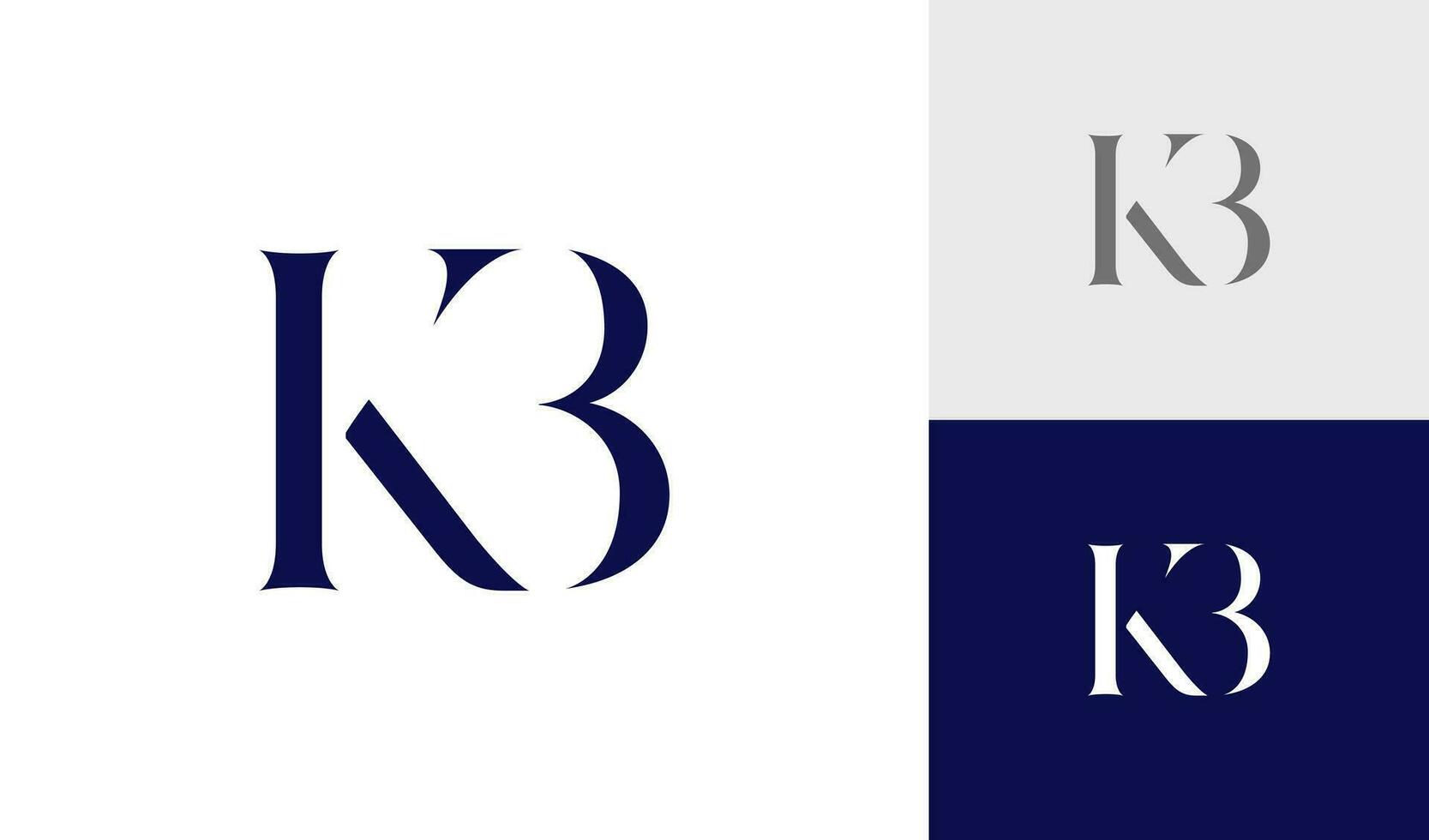 Letter KB initial monogram logo design vector