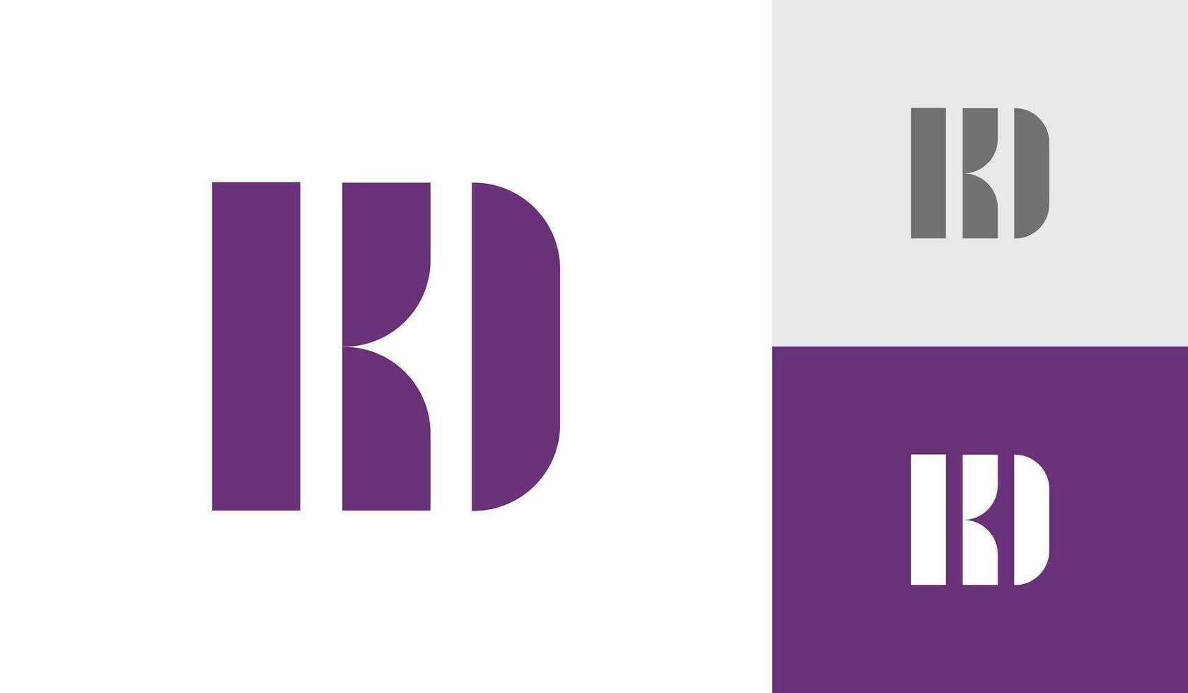 Letter KD initial monogram logo design vector