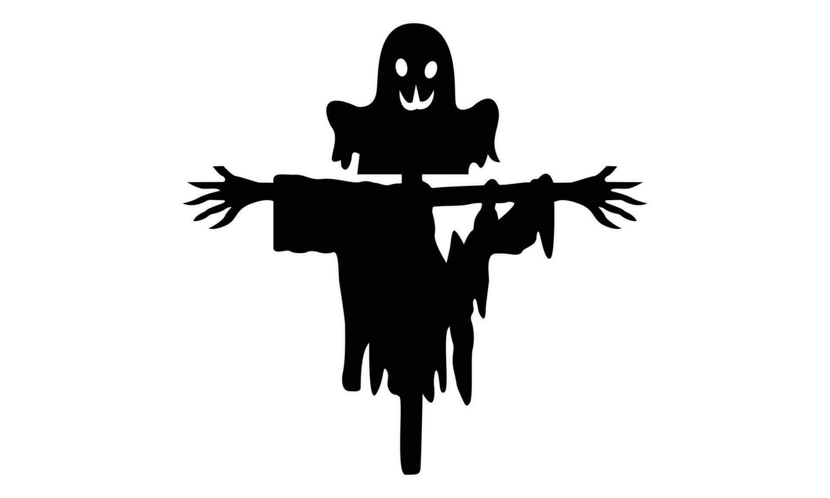 Halloween Graphic Creepy Clipart Art Design. Ghost Design. vector