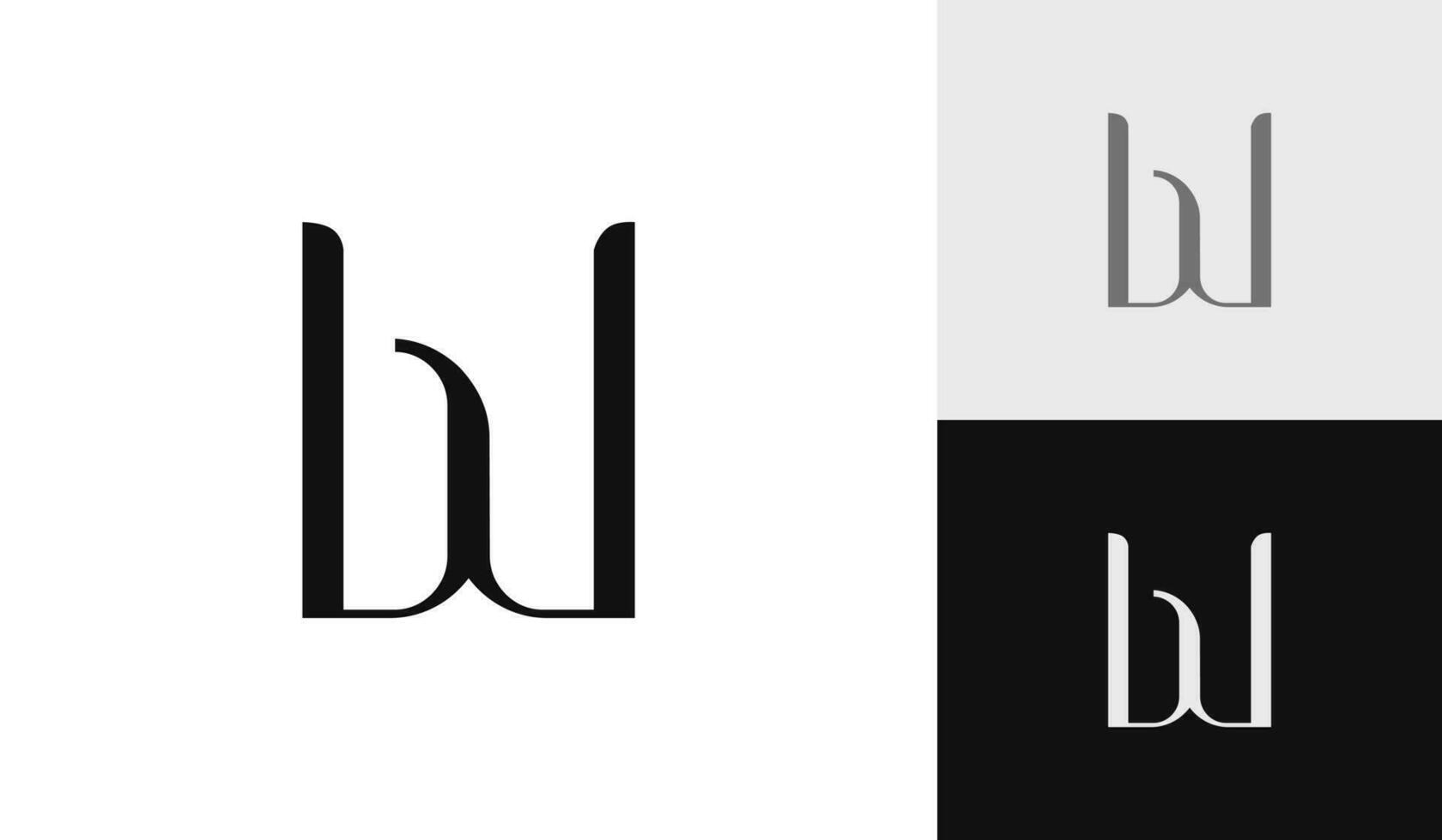 Letter BW initial monogram logo design vector
