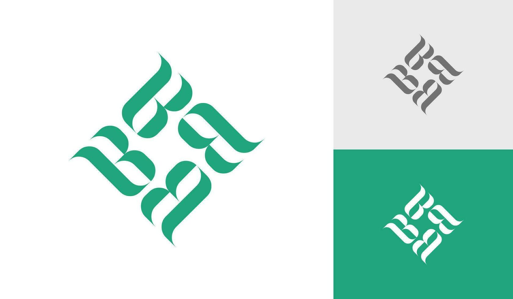 Letter B initial monogram with flower shape logo design vector