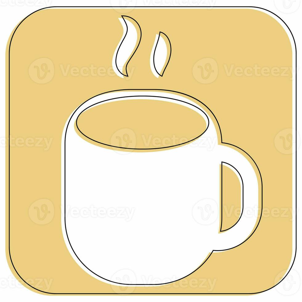 Tea mug icon for decoration and design. photo