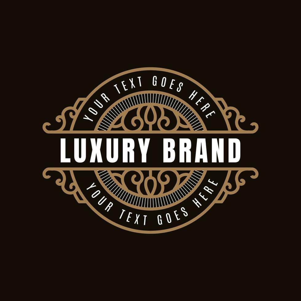 Vintage luxury ornament logo template. - Vector. vector