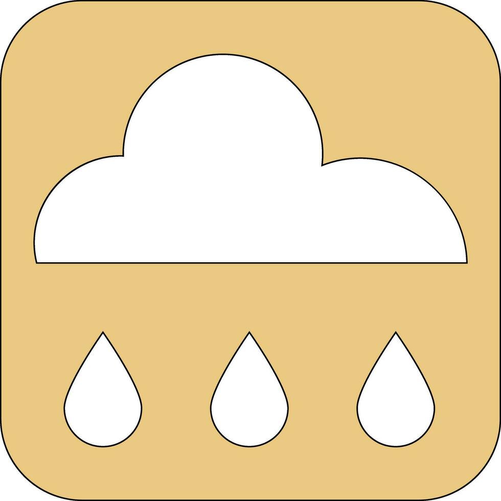 Cloud and rain icon for decoration and design. vector