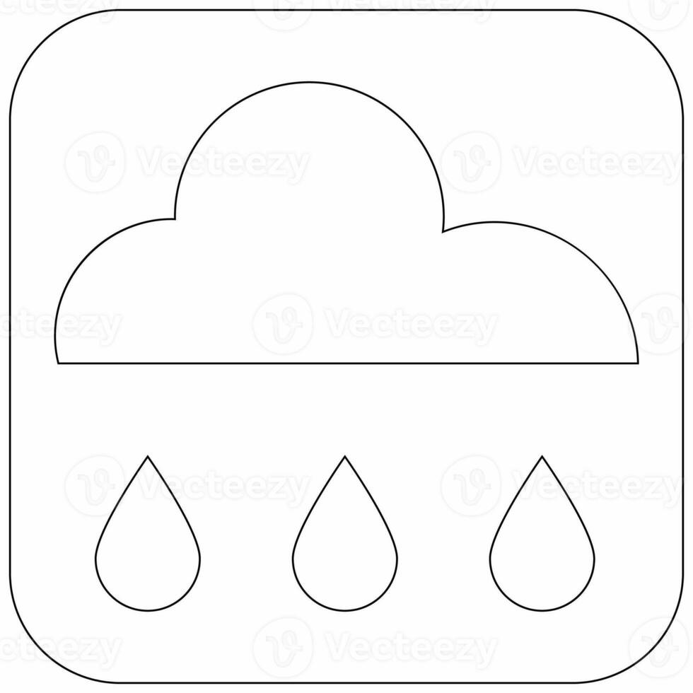 Cloud and rain icon for decoration and design. photo