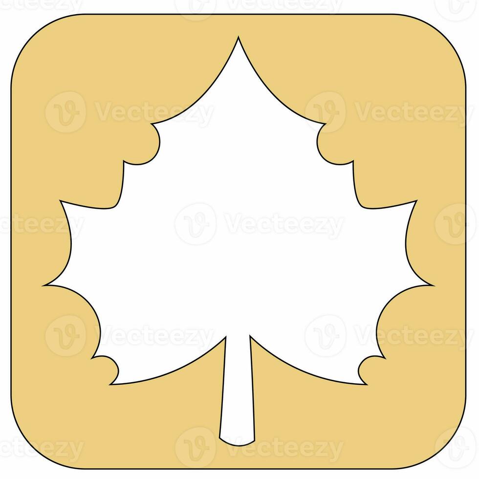 Tree leaf icon for decoration and design. photo