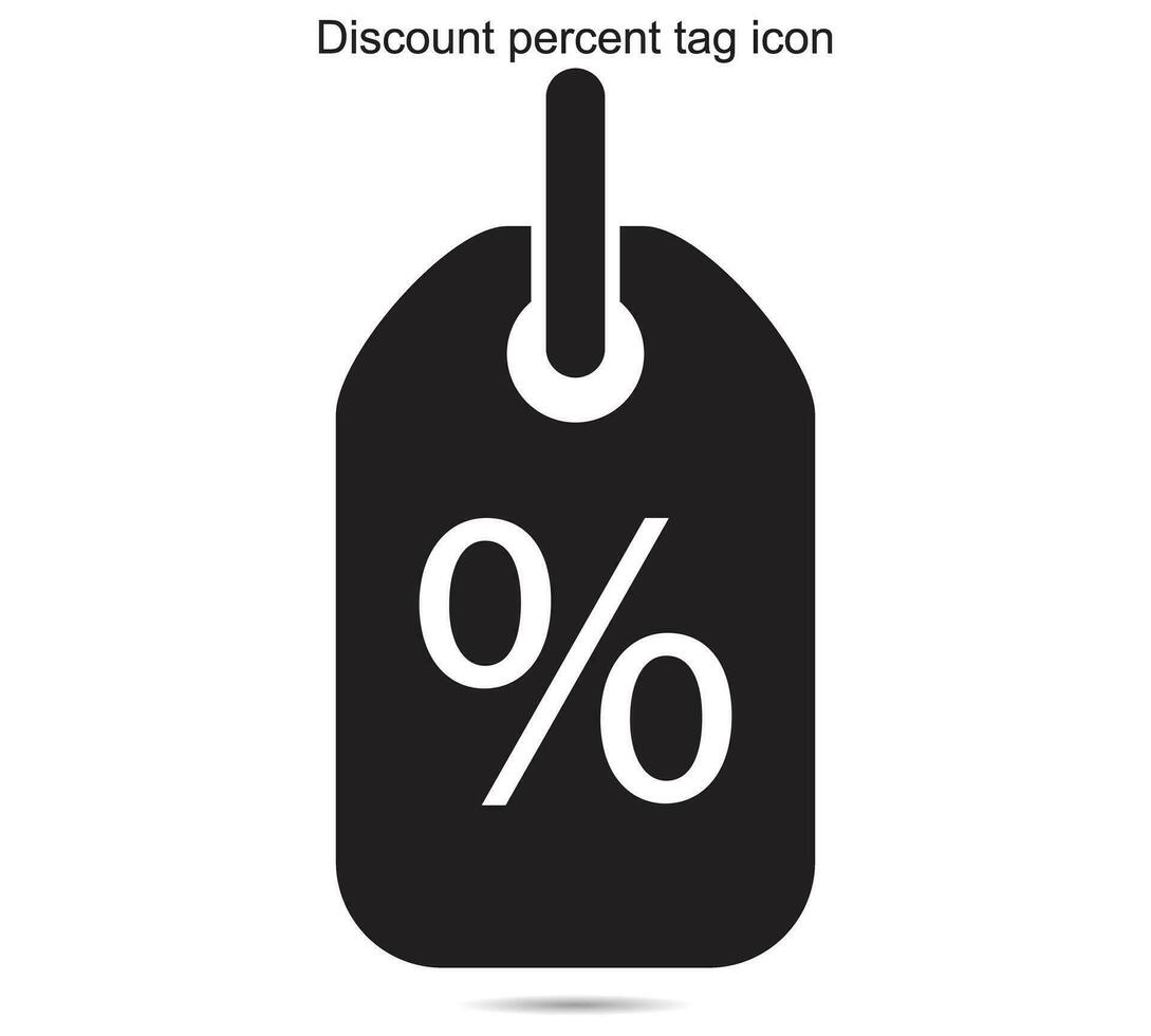 Discount percent tag icon, vector illustration.