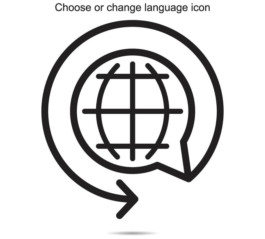 escoger o cambio idioma icono vector