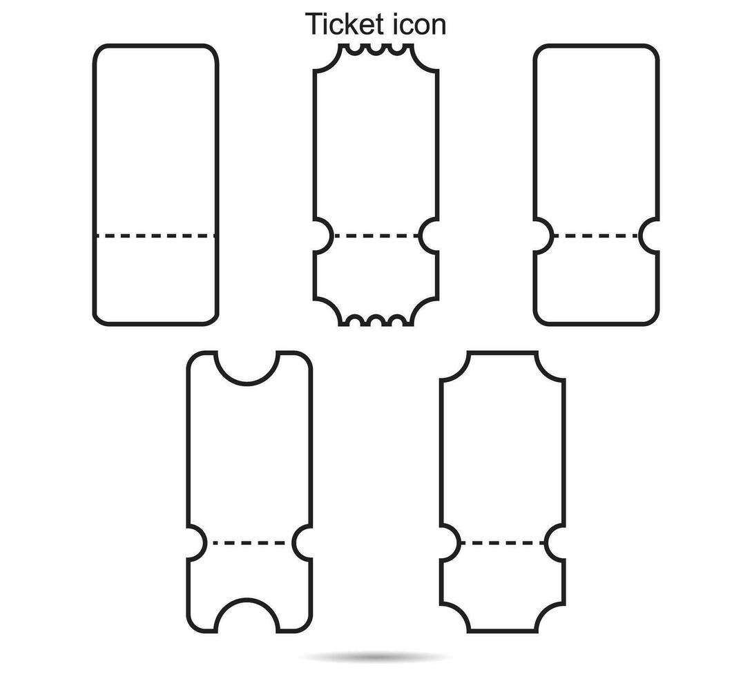 Ticket icon, vector illustration.