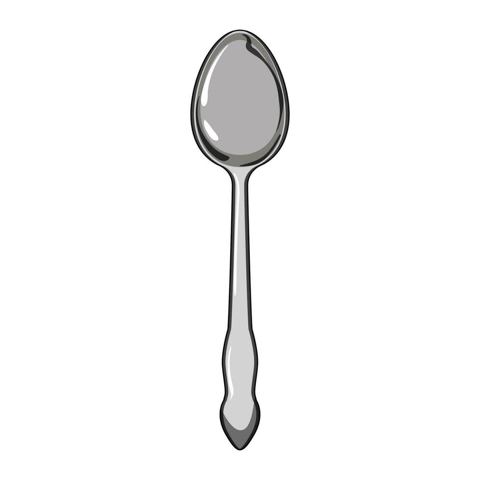 fork spoon cartoon vector illustration