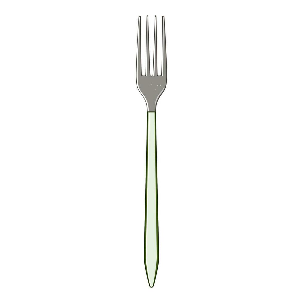 food fork cartoon vector illustration
