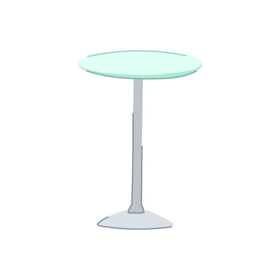 top glass table cartoon vector illustration