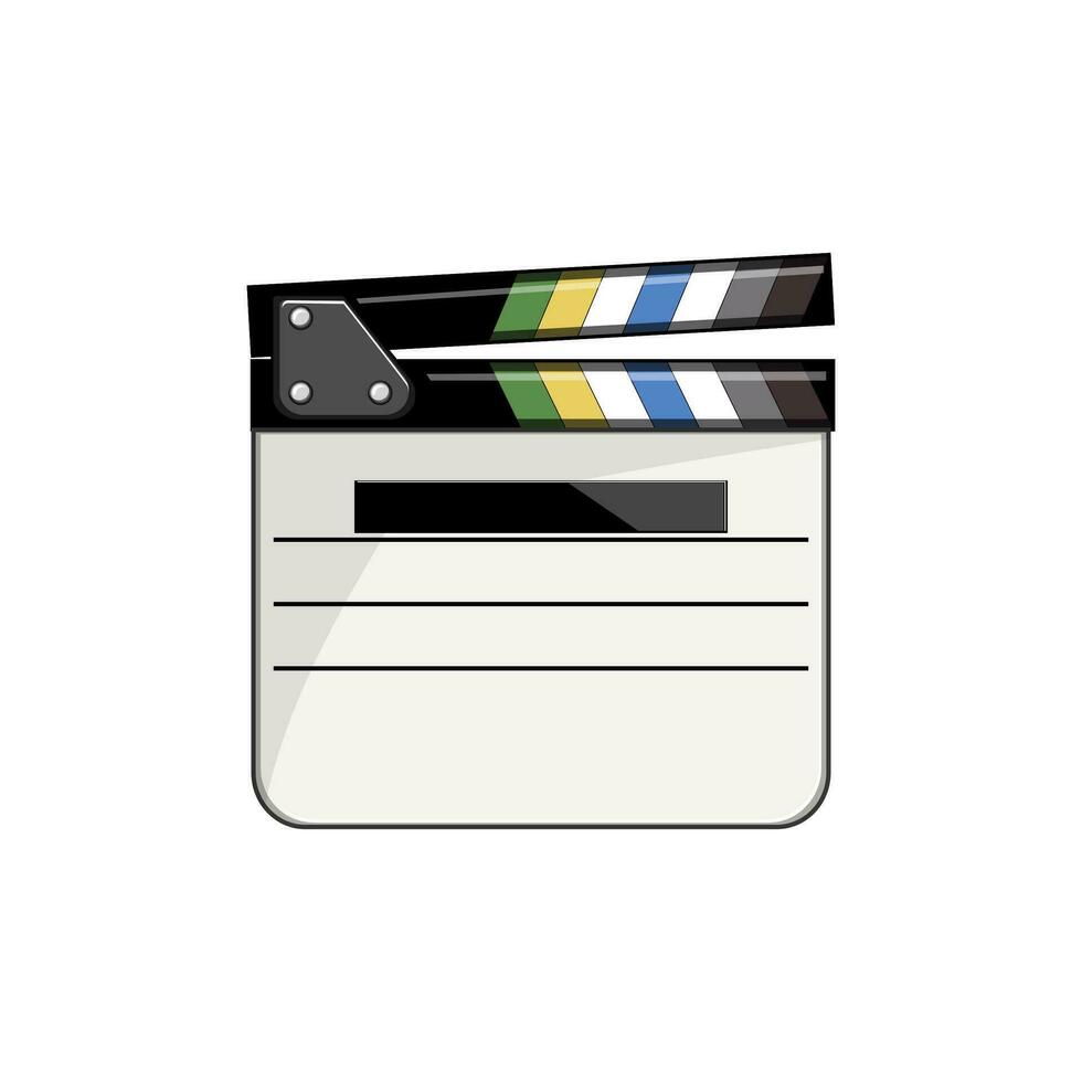 production clapperboard cartoon vector illustration