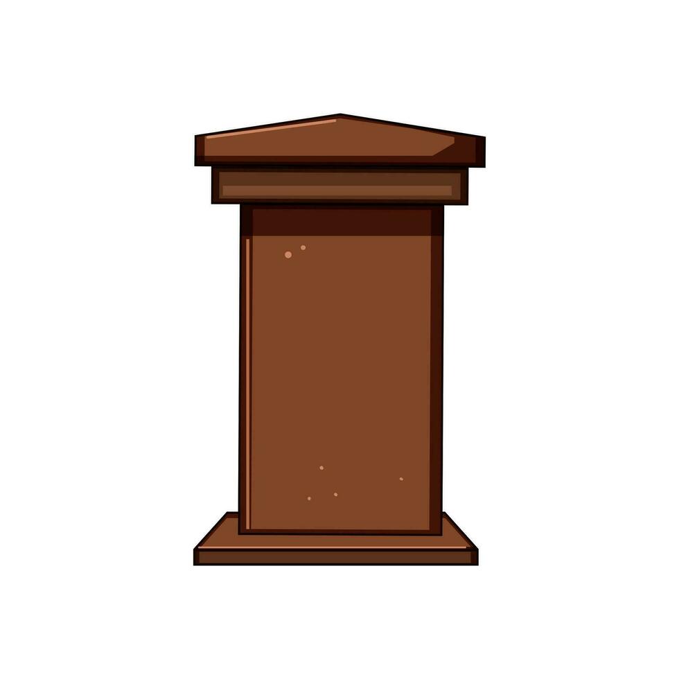 stand podium cartoon vector illustration