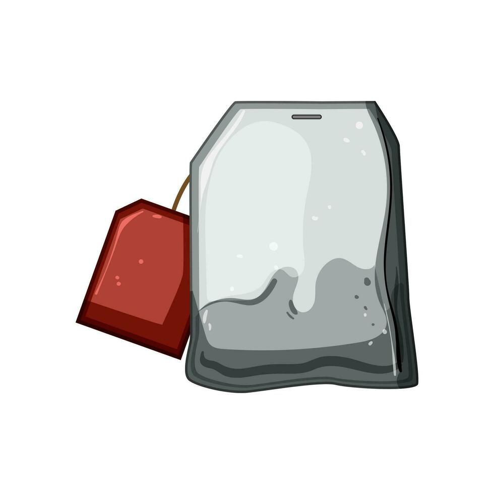 beverage teabag cartoon vector illustration