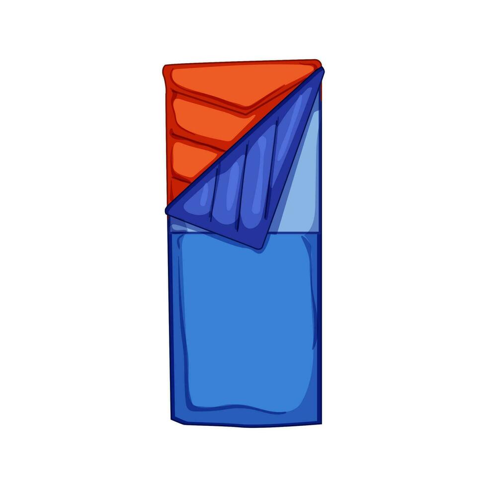 recreation sleeping bag cartoon vector illustration