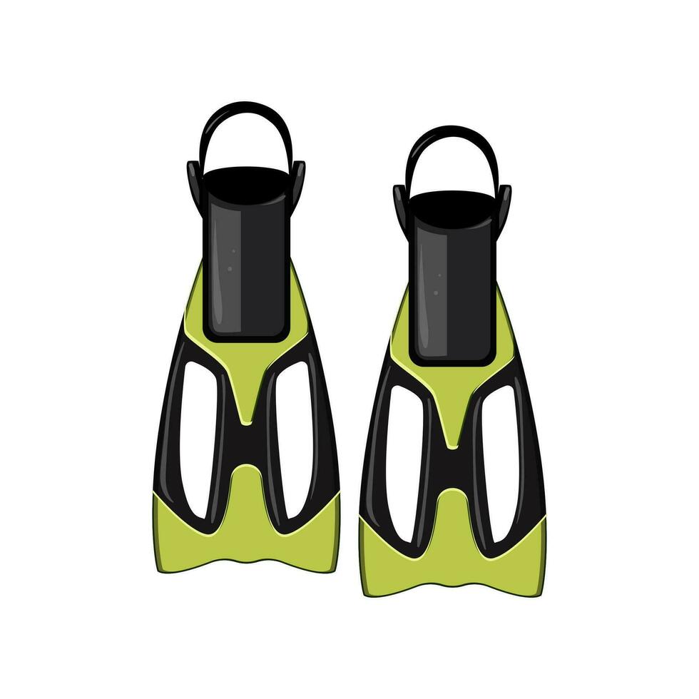 beach flippers cartoon vector illustration