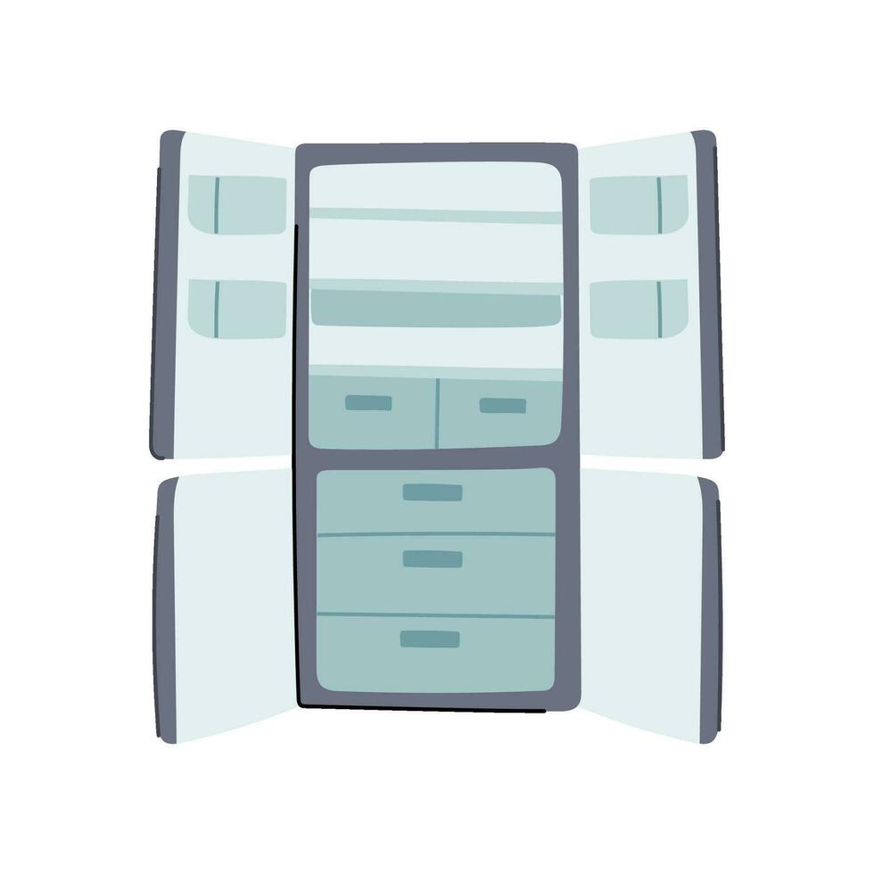 kitchen fridge cartoon vector illustration