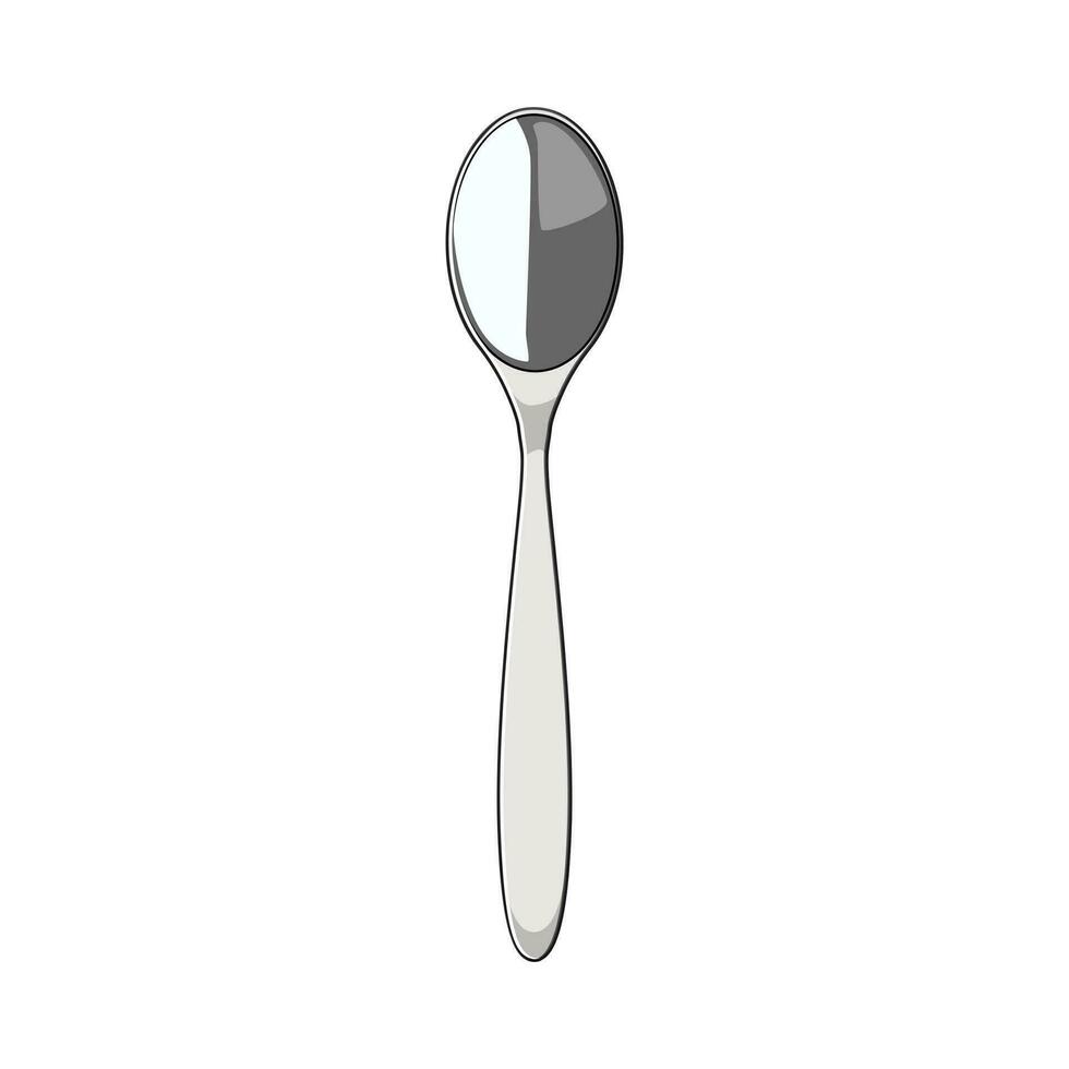 black tea spoon cartoon vector illustration