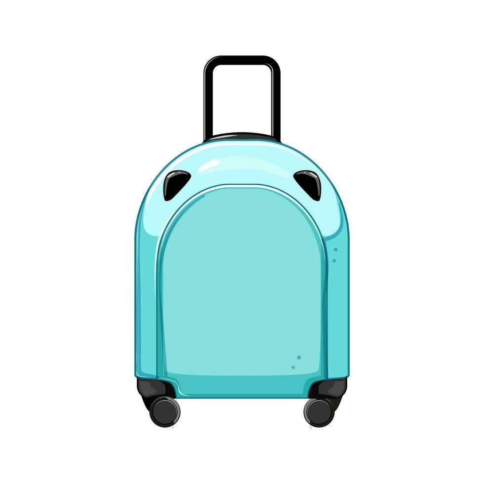 bag kid luggage cartoon vector illustration