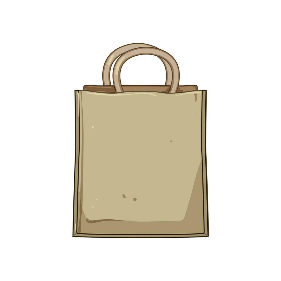 fabric reusable bag cartoon vector illustration