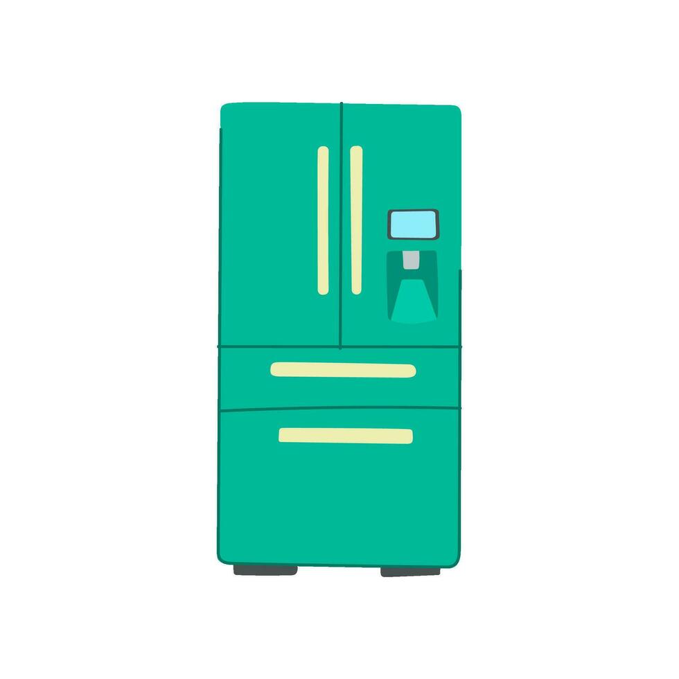 home fridge cartoon vector illustration