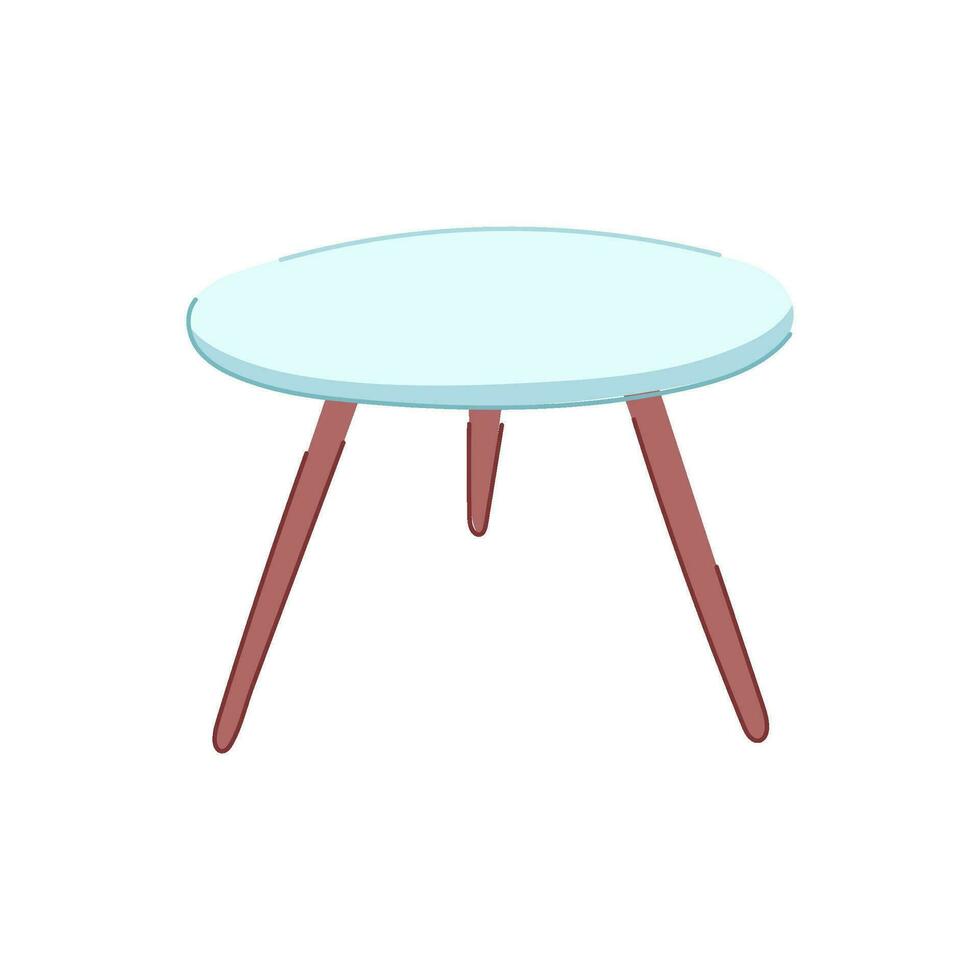 empty glass table cartoon vector illustration