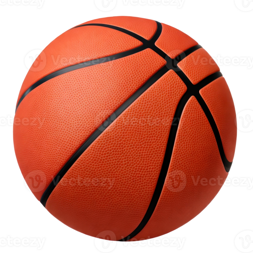 Basketball ball isolated on transparent background. AI Generative png