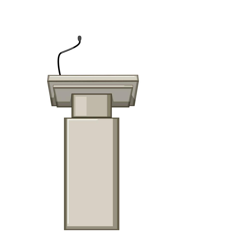 cylinder podium cartoon vector illustration